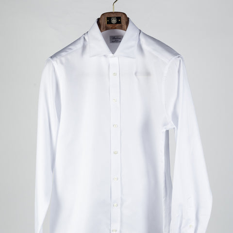 Stenstroms Textured White Dress Shirt - Cotton - View 6