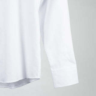 Stenstroms Textured White Dress Shirt - Cotton - Back View
