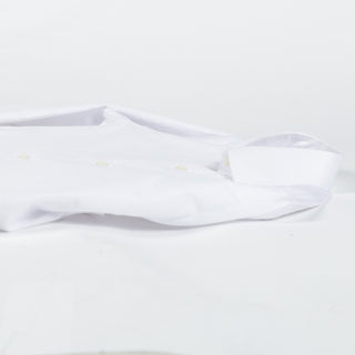 Mr.Derk White Lugano Slim Fit Dress Shirt - Cotton, Solid - View 8