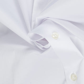 Mr.Derk White Lugano Slim Fit Dress Shirt - Cotton, Solid - Alternate View