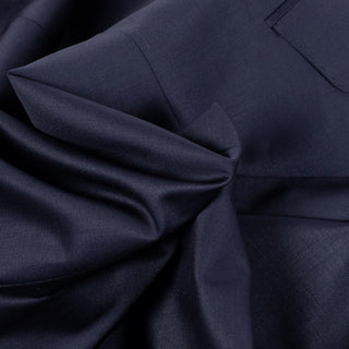 Lief Horsens Navy Wool Blend Suit - Wool, Polyester, Stretch, Tapered, Knit - Alternate View