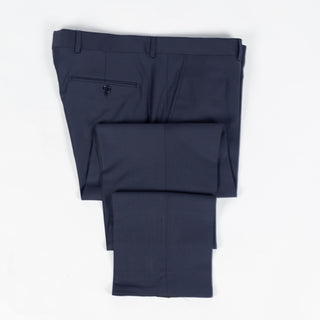 Lief Horsens Navy Wool Blend Suit - Wool, Polyester, Stretch, Tapered, Knit - View 16