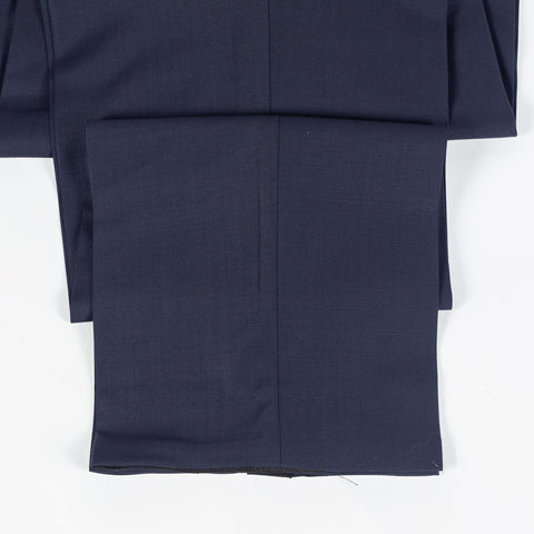 Lief Horsens Navy Wool Blend Suit - Wool, Polyester, Stretch, Tapered, Knit - View 10