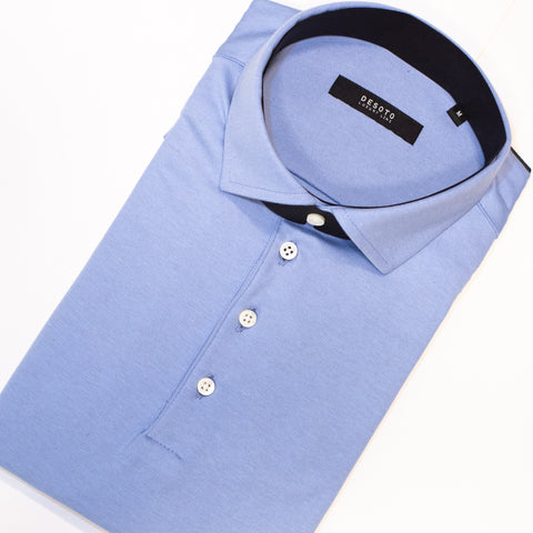 Desoto Blue Short Sleeve Polo 2