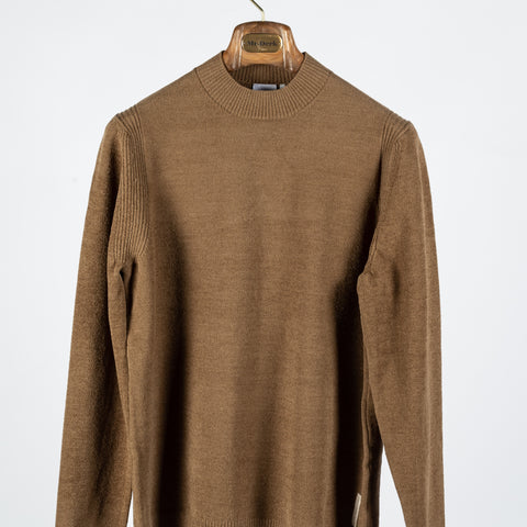 Blue Industry Tan Knit Sweater - Navy, Leather, Nylon, Polyester, Tailored Fit - View 7