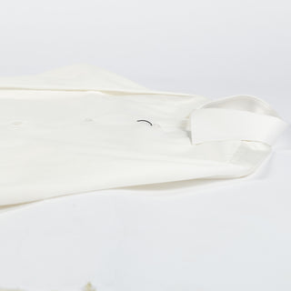 Lief Horsens Off White Stretch Dress Shirt - Navy, Cotton, Stretch - View 8