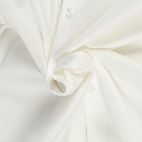Lief Horsens Off White Stretch Dress Shirt - Navy, Cotton, Stretch - Alternate View