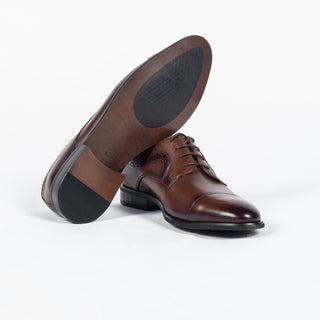 Dr.Mod Brown Brogue Cap Toe Dress Shoe - Leather, Italian - View 5