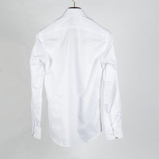 Mr.Derk White Lugano Slim Fit Dress Shirt - Cotton, Solid - View 5