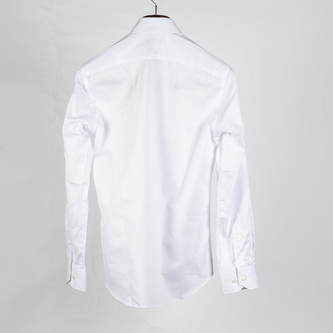 Mr.Derk White Lugano Slim Fit Dress Shirt - Cotton, Solid - View 5