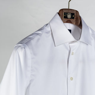 Mr.Derk Blu 360 Off White Dress Shirt - Cotton, Slim Fit - Detail View