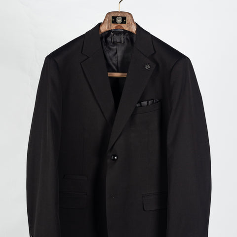 Lief Horsens Black 2pc Stock Suit - Polyester, Viscose, Stretch, Slim Fit - View 6