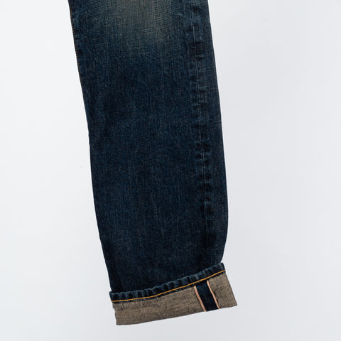 Tellis Selvage 15 Year Dome 12oz Denim - Navy, Cashmere, Denim, Leather, Slim Fit - View 5