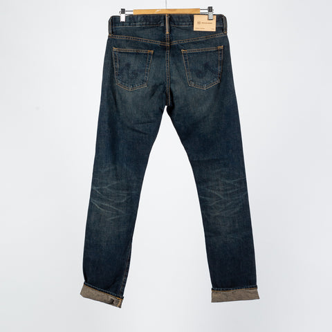 Tellis Selvage 15 Year Dome 12oz Denim - Navy, Cashmere, Denim, Leather, Slim Fit - View 6