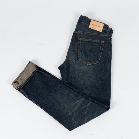 Tellis Selvage 15 Year Dome 12oz Denim - Navy, Cashmere, Denim, Leather, Slim Fit - View 10