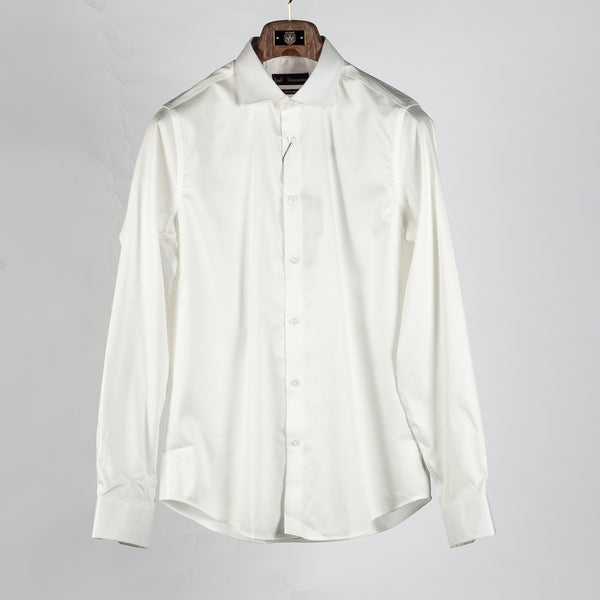 Off White Stretch Dress Shirt
