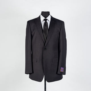 Charcoal Giorgio Fiorelli Suit - Polyester, Viscose, Stretch, Classic Fit
