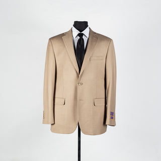 Tan Giorgio Fiorelli Suit - Polyester, Viscose, Stretch, Classic Fit