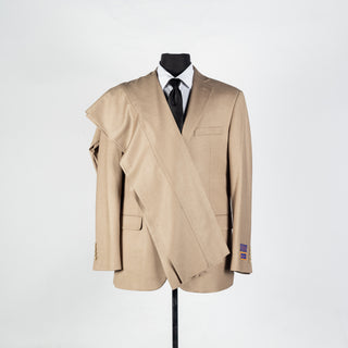 Tan Giorgio Fiorelli Suit - Polyester, Viscose, Stretch, Classic Fit - Alternate View