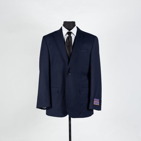 Navy Giorgio Fiorelli Suit - Polyester, Viscose, Stretch, Classic Fit