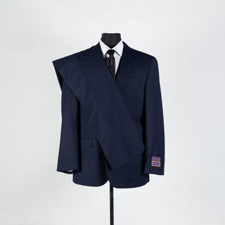 Navy Giorgio Fiorelli Suit - Polyester, Viscose, Stretch, Classic Fit - Alternate View
