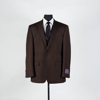 Brown Giorgio Fiorelli Suit - Polyester, Viscose, Stretch, Classic Fit