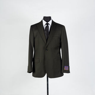 Olive Giorgio Fiorelli Suit - Tan, Polyester, Viscose, Stretch, Classic Fit