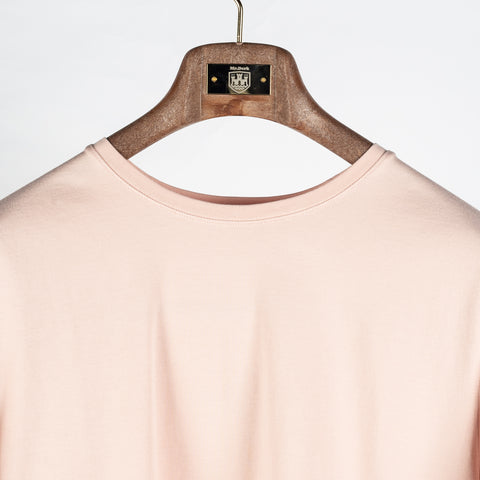 PYA Light Pink Seasonal SS26 Iconic T-Shirt - Tan, Cotton, Silk, Pima Cotton, Slim Fit, Made In Peru - View 6