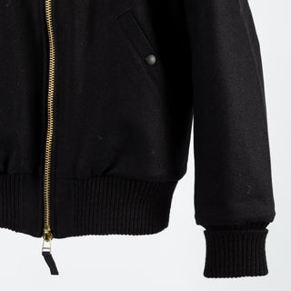 Dehen 1920 Dehen Black Flyer's Club Jacket w/ Mouton Collar 6