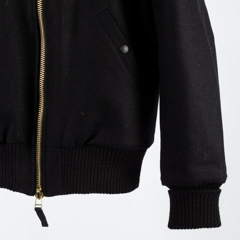Dehen 1920 Dehen Black Flyer's Club Jacket w/ Mouton Collar 6