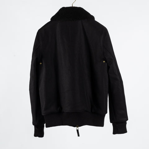 Dehen 1920 Dehen Black Flyer's Club Jacket w/ Mouton Collar 7