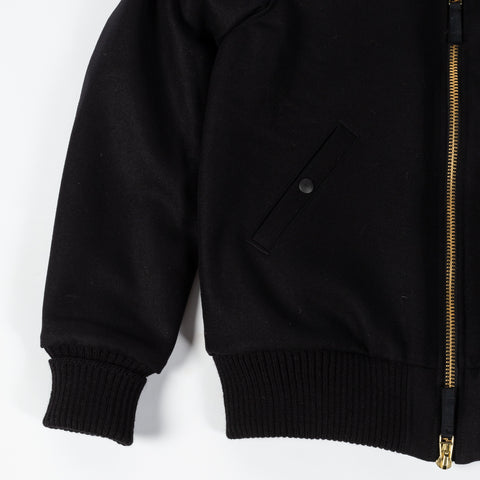 Dehen 1920 Dehen Black Flyer's Club Jacket w/ Mouton Collar 5