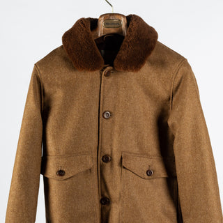 Dehen 1920 Dehen Tan Winston Jacket w/ Mouton Collar 11