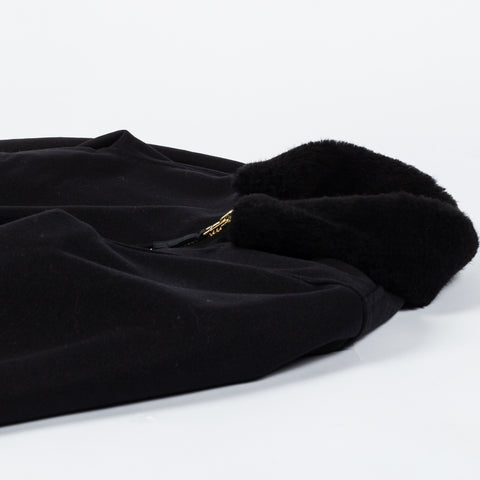 Dehen 1920 Dehen Black Flyer's Club Jacket w/ Mouton Collar 10