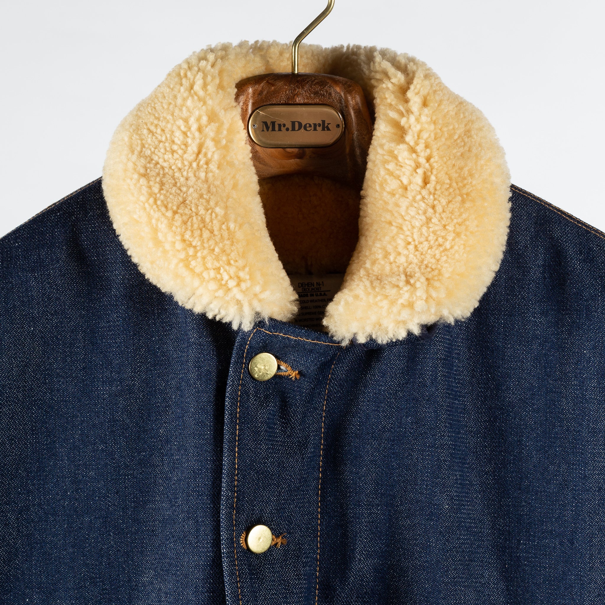 Dehen Denim N-1 Deck Jacket w/ Mouton Collar – Mr.Derk