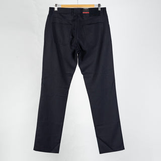 Alberto Navy Two Tone Stone 1942 Ceramica Trousers - Polyester, Viscose, Stretch, Slim Fit - View 5