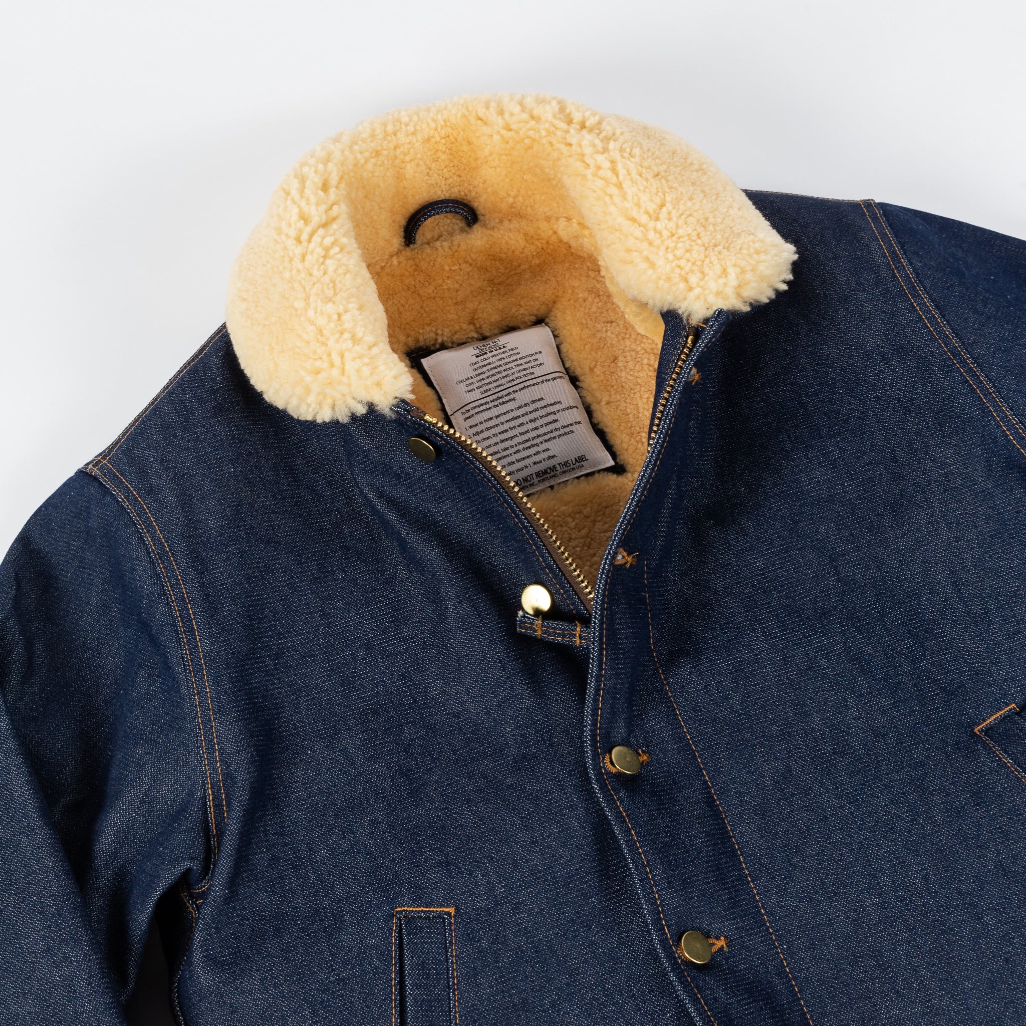 Dehen Denim N-1 Deck Jacket w/ Mouton Collar – Mr.Derk