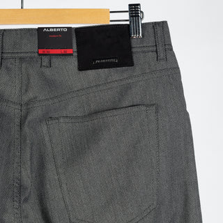 Alberto Charcoal Two Tone Stone 1942 Ceramica Trousers - Polyester, Viscose, Stretch - View 7