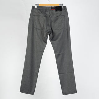 Alberto Charcoal Two Tone Stone 1942 Ceramica Trousers - Polyester, Viscose, Stretch - View 5