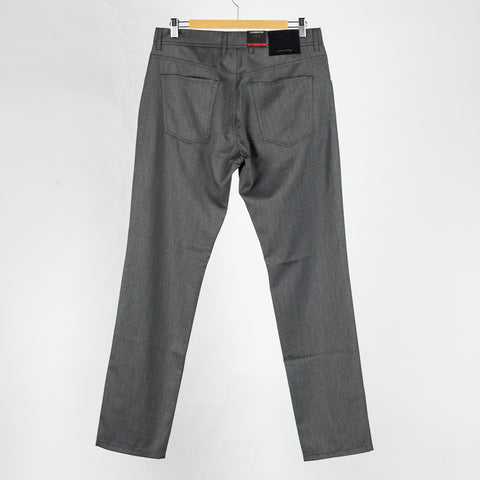 Alberto Charcoal Two Tone Stone 1942 Ceramica Trousers - Polyester, Viscose, Stretch - View 5