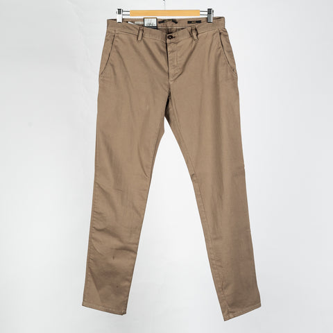 Alberto Light Brown 1582 Rob Chinos - Cotton, Stretch, Slim Fit, Knit