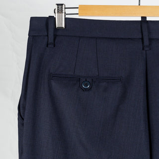 Alberto Navy Stretch 1550 Steve Chinos - Wool, Polyester, Stretch, Tapered, Knit - View 6