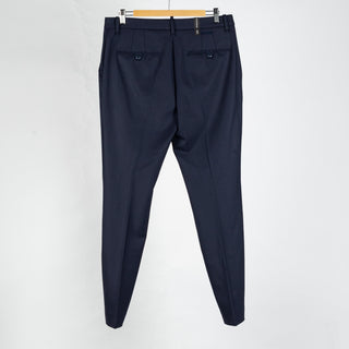 Alberto Navy Stretch 1550 Steve Chinos - Wool, Polyester, Stretch, Tapered, Knit - View 5