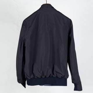 Waterville Textured Wool-Silk Reversible Bomber Jacket - Navy, Wool, Silk, Polyester, Made In Italy - View 10