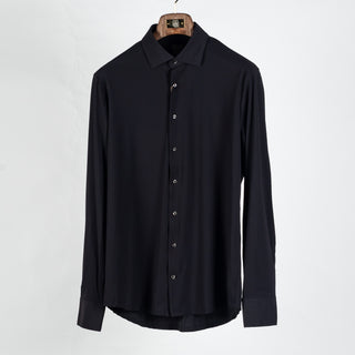 Stenstrom Textured Black Active Stretch Dress Shirt - Stretch
