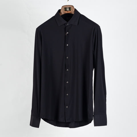 Stenstrom Textured Black Active Stretch Dress Shirt - Stretch