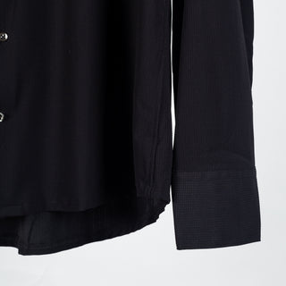 Stenstrom Textured Black Active Stretch Dress Shirt - Stretch - Back View