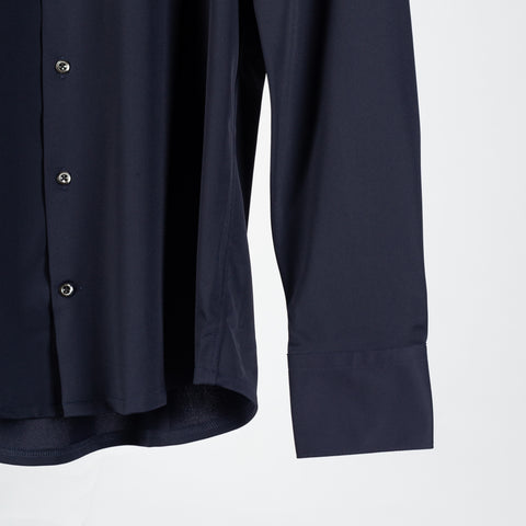 Stenstrom Navy Active Stretch Dress Shirt - Stretch - Back View