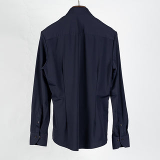 Stenstrom Navy Active Stretch Dress Shirt - Stretch - View 5