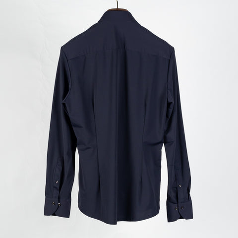 Stenstrom Navy Active Stretch Dress Shirt - Stretch - View 5